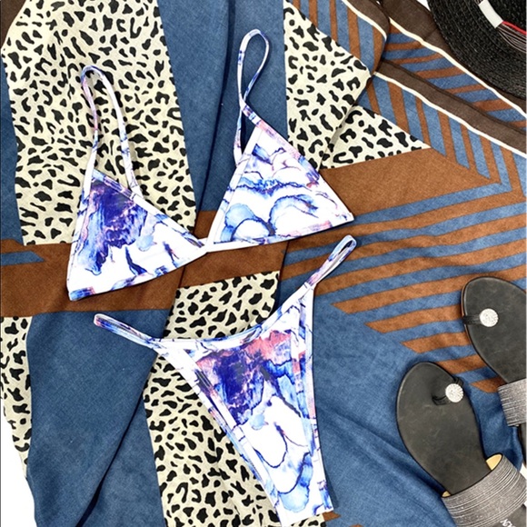 3pc vintage floral bikini sets - Picture 3 of 5